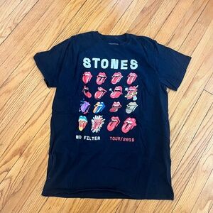 Rolling Stones Licks Tongue Evolution No Filter Tour 2019 Black T-Shirt Size M